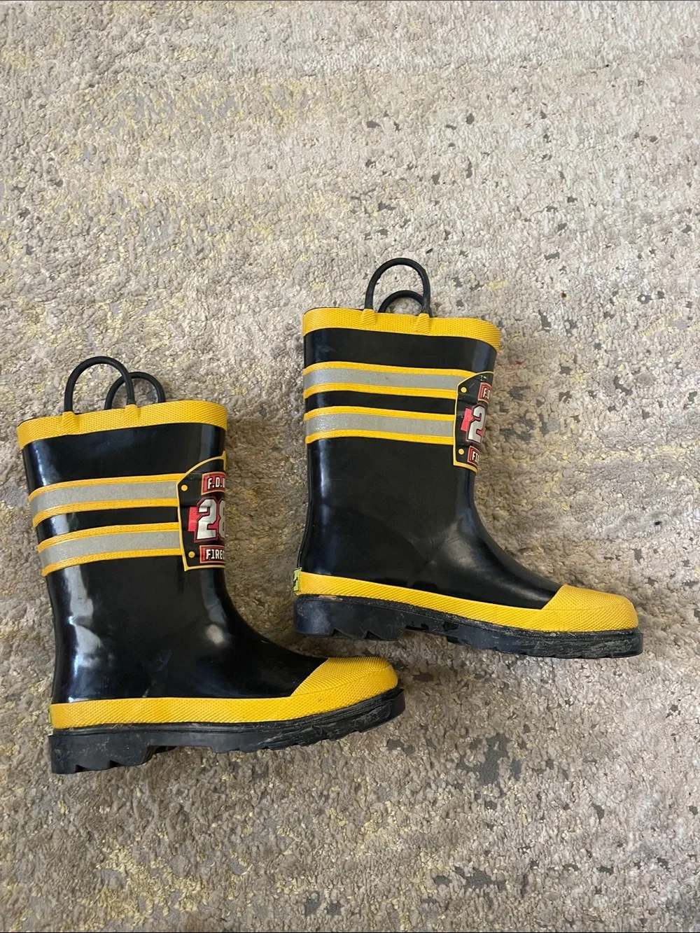 Boys firefighter rain boots